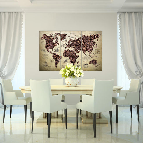 Wandbilder Wohnzimmer XXL Küche Kaffee Moderne Bilder Weltkarte
